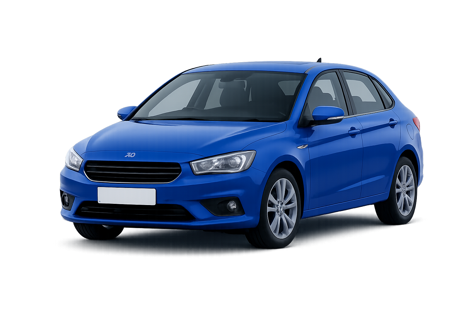 Blue car with a vehicle check report card